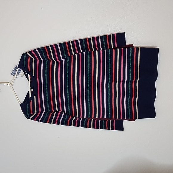 NEW Joules Knitwear Estelle Striped Dress Sweater Youthful Shimmer Spring - Picture 5 of 14